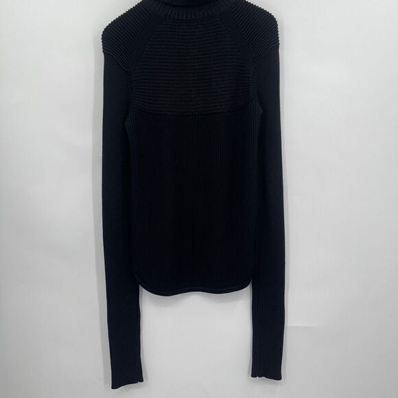 Isabel Marant Black Stretch Merino Wool Turtle Neck Pullover Sweater Size 42 - Picture 7 of 7
